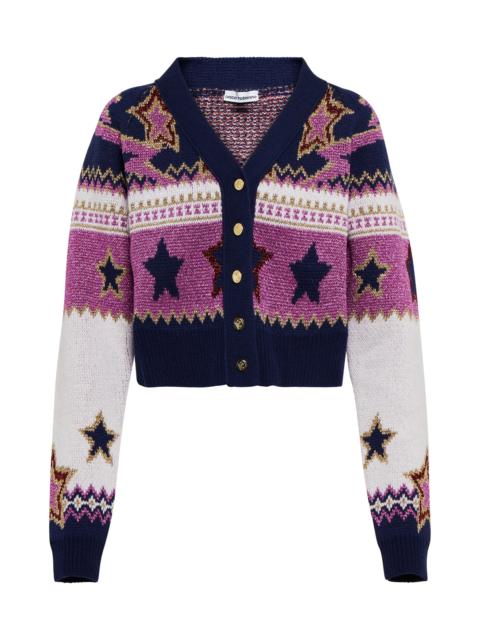 rabanne Jacquard cropped cardigan