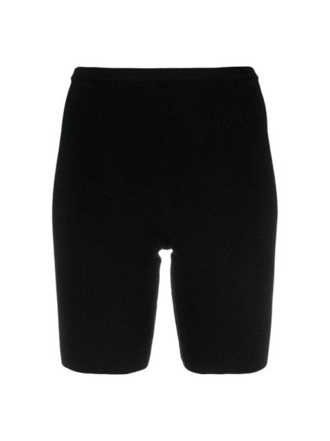 Paco Rabanne Logo-waistband skinny track shorts