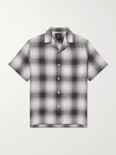 Portuguese Flannel Smogy Convertible-Collar Checked Cotton Shirt