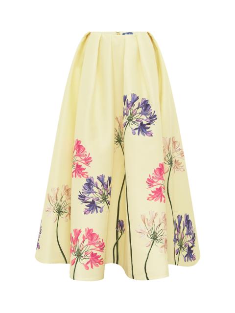 LEO LIN Victoria Puff Maxi Skirt yellow