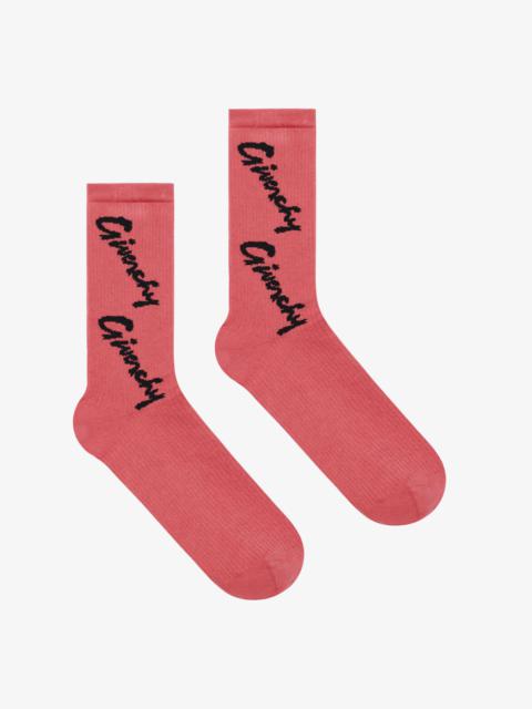 Givenchy SOCKS IN ALL-OVER GIVENCHY COTTON