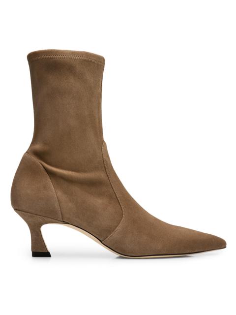 Stuart Weitzman Women's Vinnie 50MM Suede Boots - Taupe