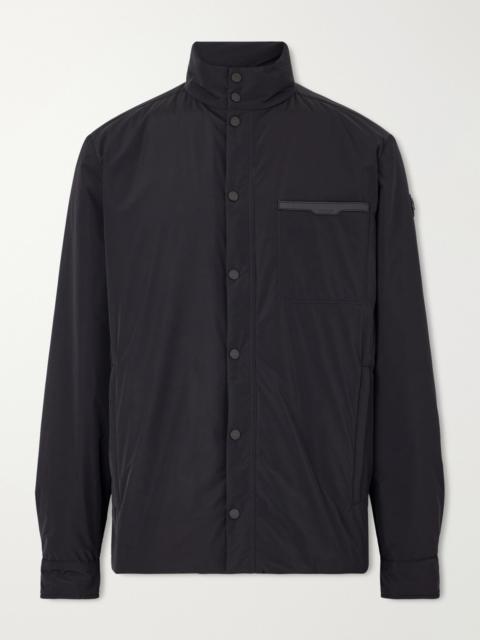 Moncler Yndale Logo-Appliquéd Leather-Trimmed Shell Jacket