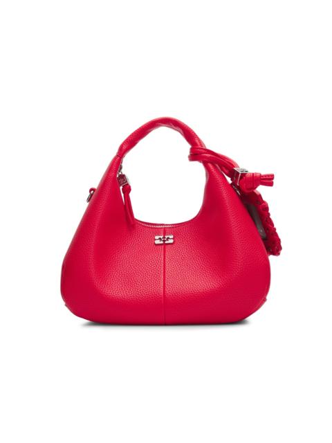 GANNI Women's Mini Logo Hobo Bag - Goji Berry