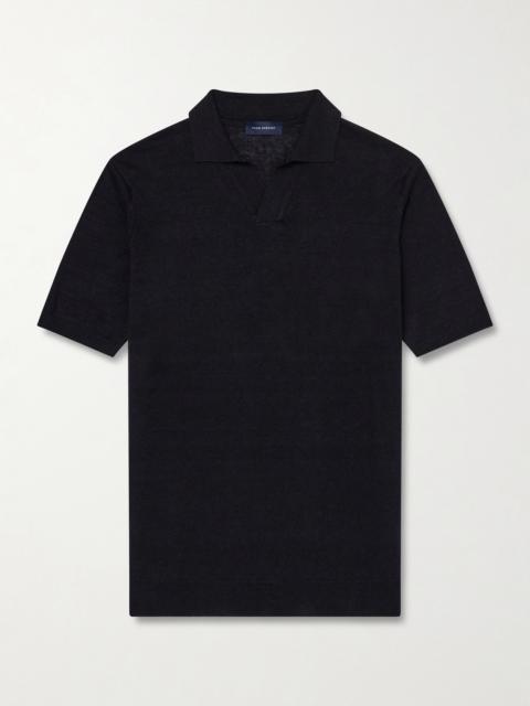THOM SWEENEY Linen and Cotton-Blend Polo Shirt