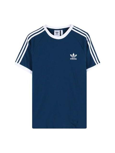 adidas adidas originals Minimalistic Round Neck Sports Royal blue
