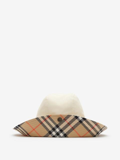 Burberry Check Brim Tropical Gabardine Hat