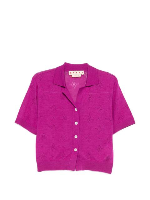 Marni openwork buttoned shirt