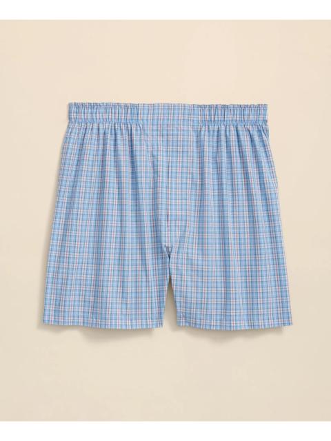 Brooks Brothers Cotton Broadcloth Mini Check Boxers