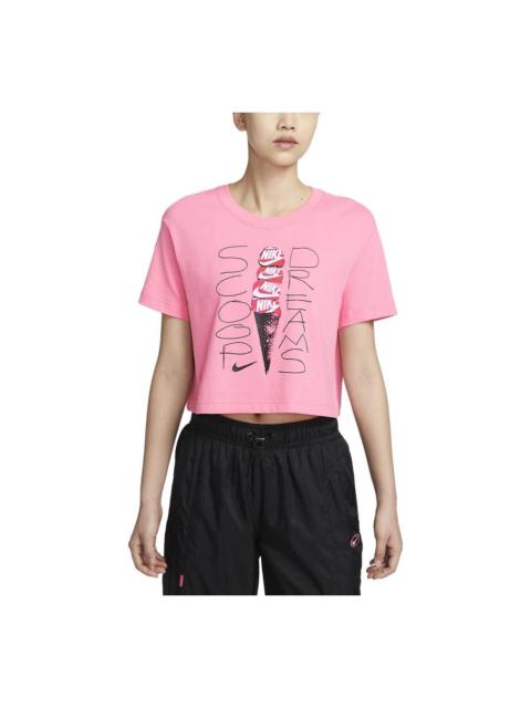 (WMNS) Nike Short Sleeve T-Shirt 'Pink' FB8110-611