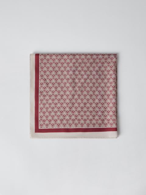 Brunello Cucinelli Starburst flower silk pongee foulard