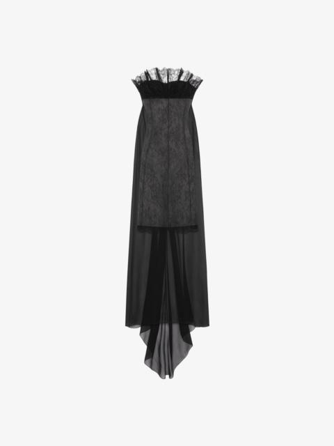 Givenchy BUSTIER DRESS IN MUSLIN WITH LACE