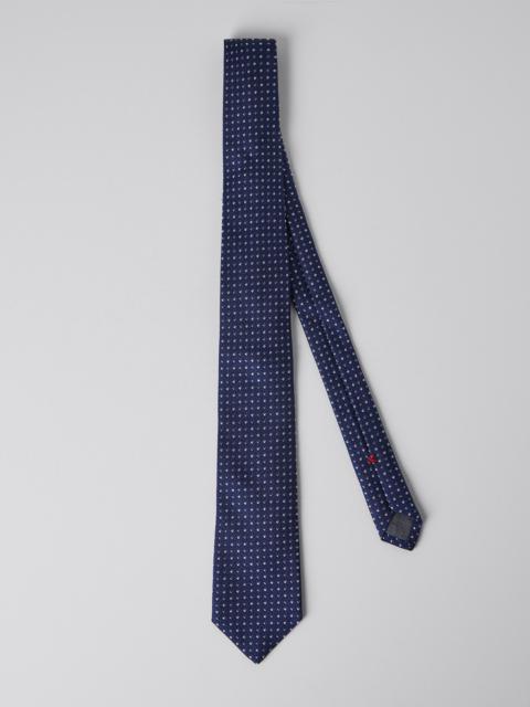 Spotted silk tie