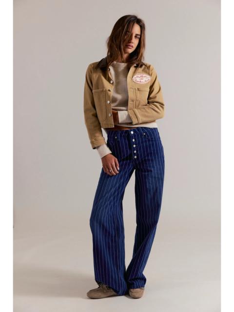 FREE PEOPLE We The Free Nia Striped Boyfriend Jeans