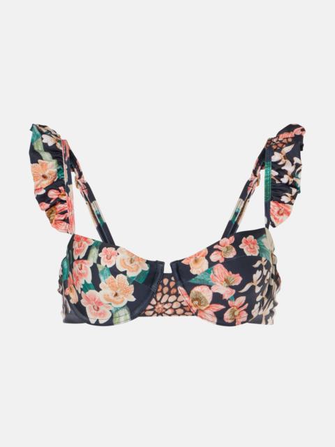 Agua by Agua Bendita Kiwi Danza floral bikini top