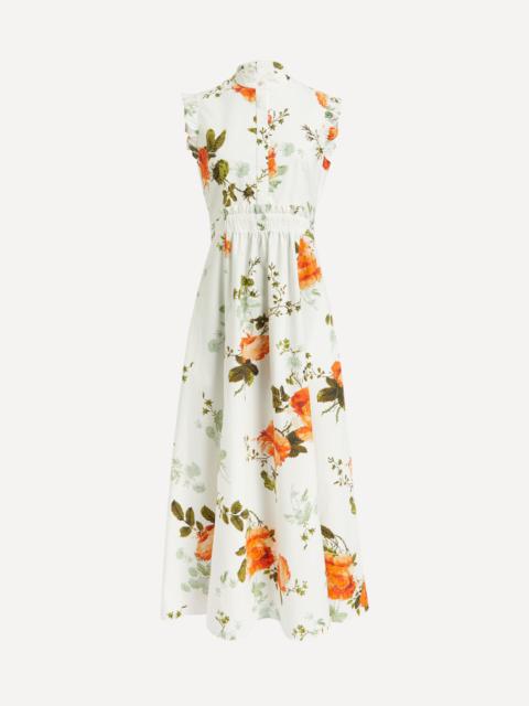 Sleeveless Cotton Poplin Midi-Dress