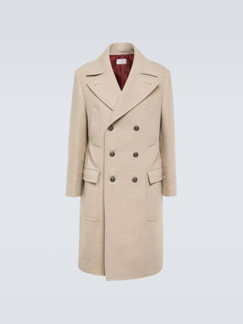 Double-breasted wool coat