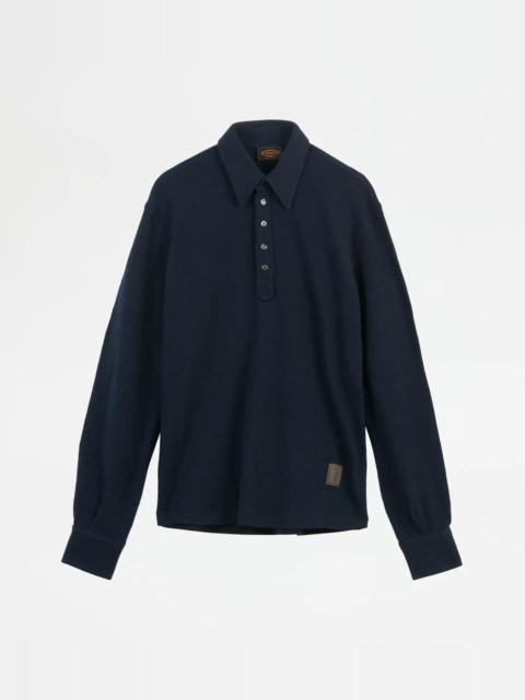 Tod's SHIRT IN MIXED WOOL - BLUE