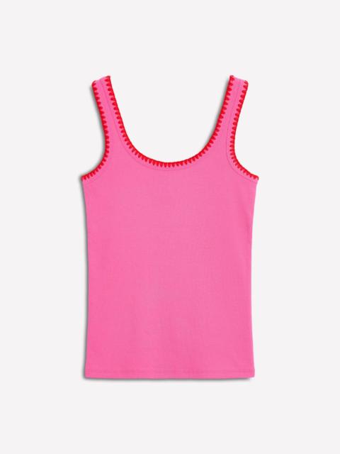 BODEN Crochet Trim Tank Top-Pink