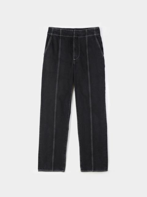 SUNNEI DOPPIO STRAIGHT PANTS / washed denim / balck