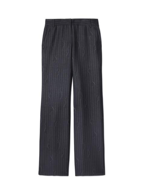 Off-White Pinstripe Wide Pant