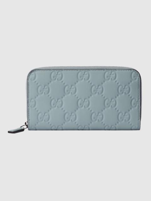 GUCCI GG rubber-effect zip around wallet