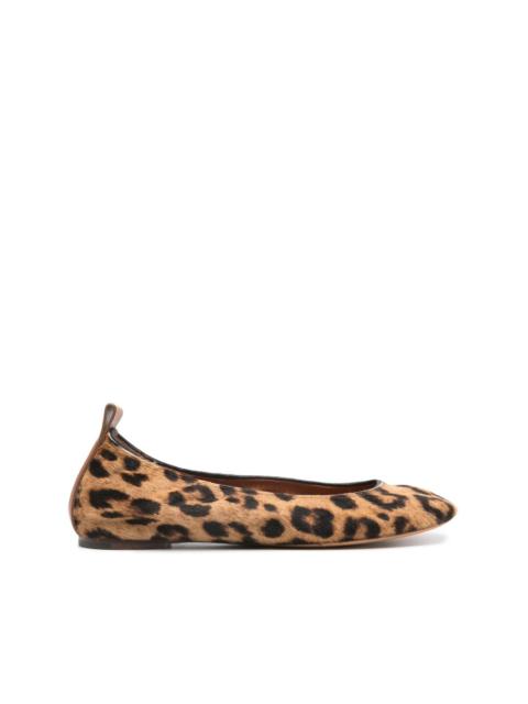 Lanvin leopard-print ballerina shoes