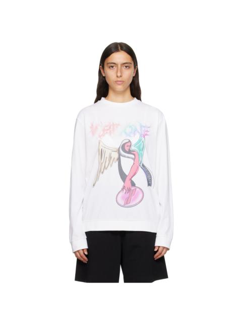 We11done White Printed Sweatshirt