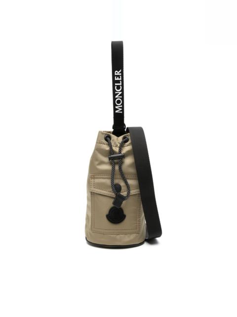 Moncler logo-patch mini bucket bag