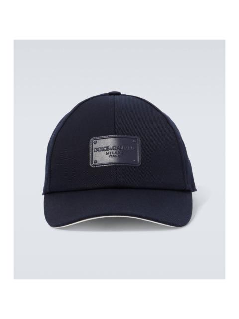 Dolce & Gabbana logo-plaque cotton baseball cap