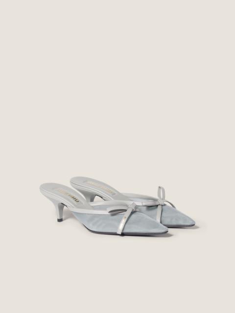 Miu Miu Mesh fabric heeled mules