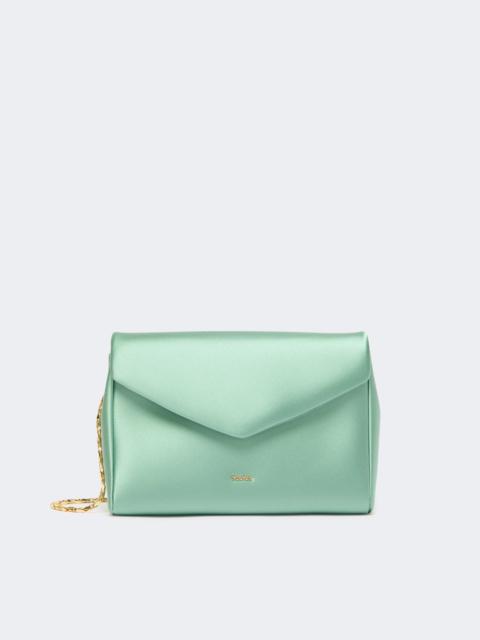 Max Mara Viscose and silk satin clutch bag - SAGE GREEN