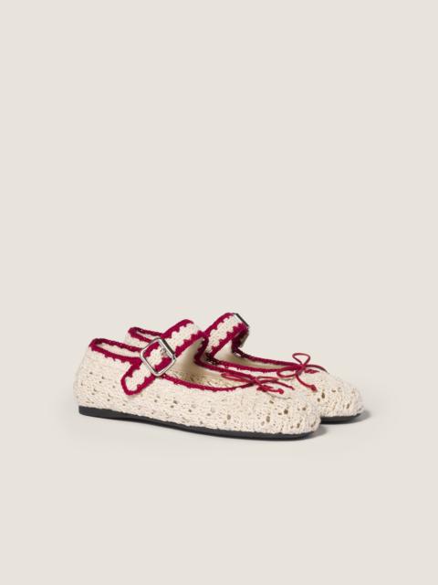 Miu Miu Crochet ballerinas