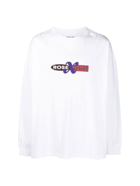logo-print long-sleeve cotton T-shirt