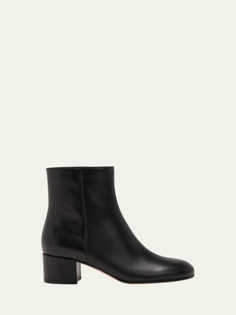 Gianvito Rossi Leather Zip Ankle Booties