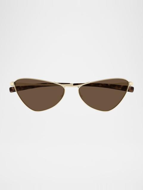 SAINT LAURENT Titanium Cat-Eye Sunglasses