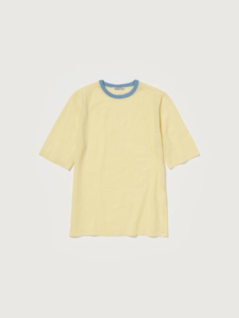 AURALEE HARD TWIST HIGH GAUGE WOOL SILK KNIT TEE