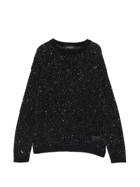 FABIANA FILIPPI sequin-embellished open-knit sweater