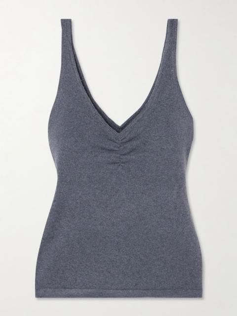 DEIJI STUDIOS Gathered recycled knitted tank Blue