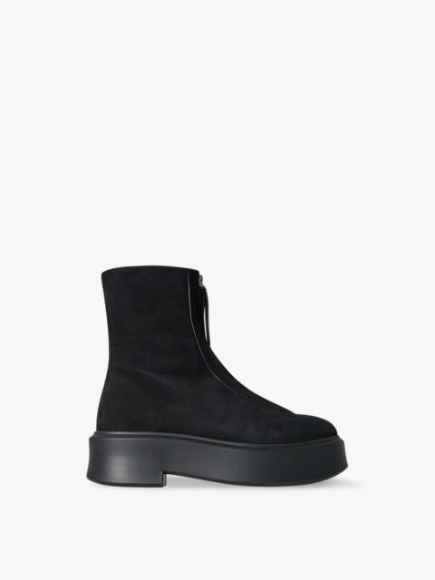 The Row Zipped Boot I in Suede