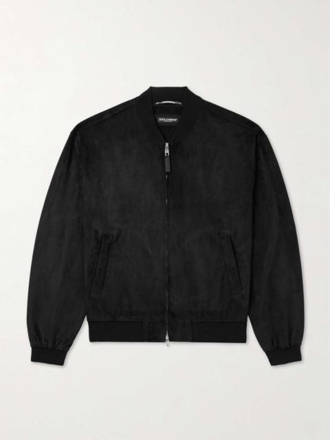 Dolce & Gabbana Suede Bomber Jacket