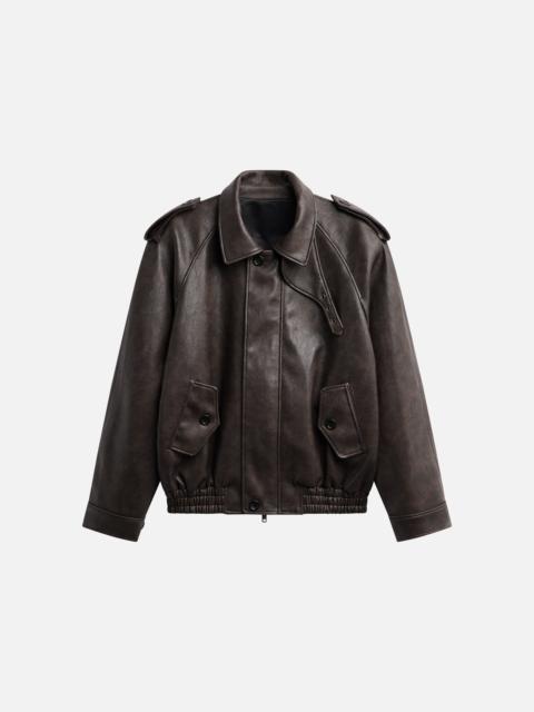 The Frankie Shop Nyland Faux Leather Padded Jacket - Brown