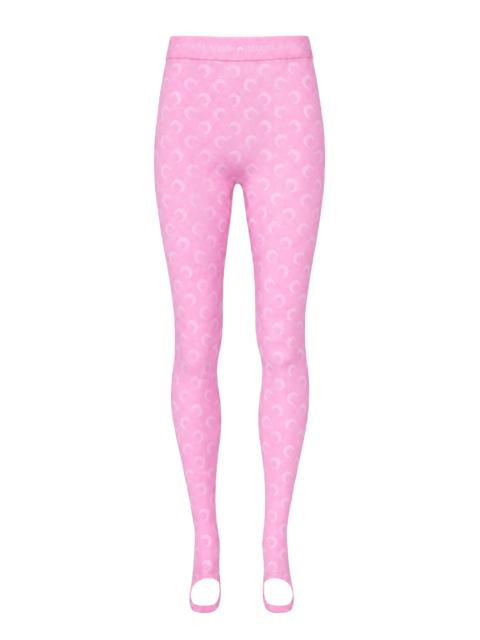 Marine Serre Recycled Moon Jersey Stirrup Leggings