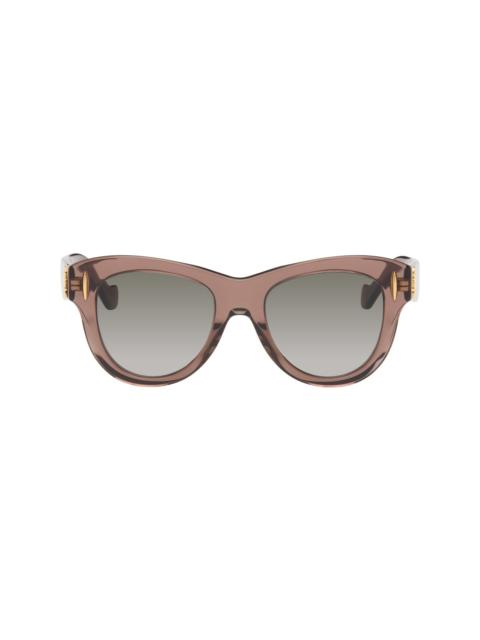 Loewe Brown Anagram Round Sunglasses