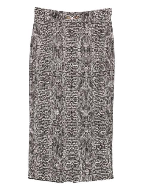 ELISABETTA FRANCHI python-print pencil skirt