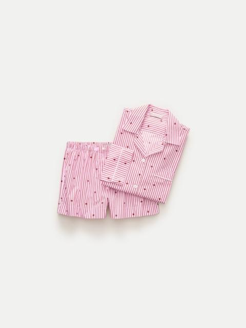 J.CREW Ladybug embroidered pajama short set in cotton poplin