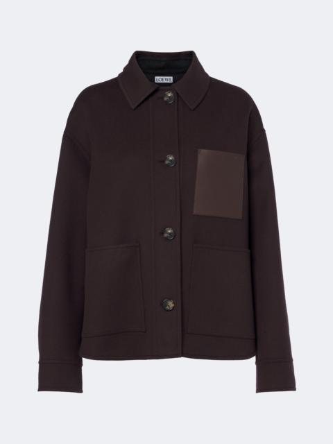 Loewe Leather-trimmed wool and cashmere jacket