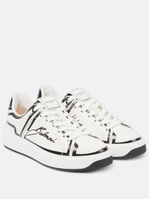 Balmain B-Court logo leather low-top sneakers