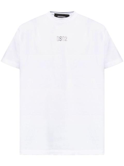 DSQUARED2 logo-stamp cotton-blend T-shirt