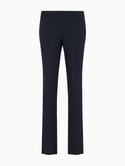 EMPORIO ARMANI Trousers in two-way stretch virgin wool